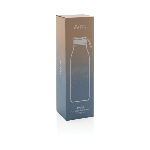 white Botella Avira Avior 1L de acero RCS