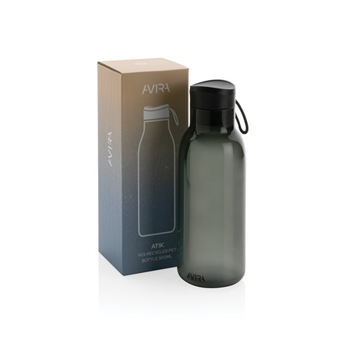 black Botella Avira Atik RCS PET Reciclado 500 ml
