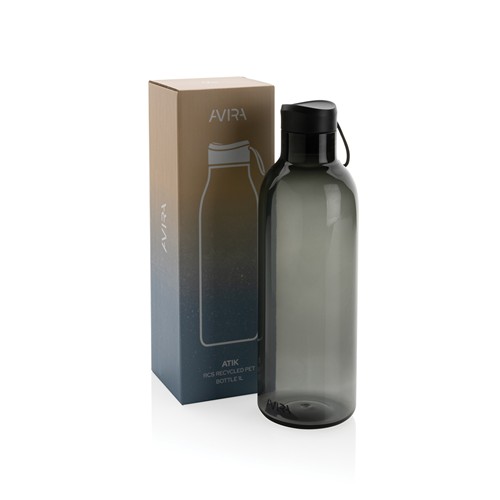 black Botella Avira Atik RCS PET Reciclado 1L