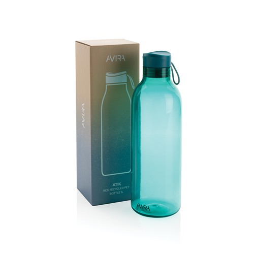 turquesa Botella Avira Atik RCS PET Reciclado 1L
