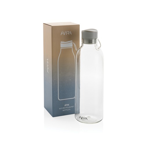 transparente Botella Avira Atik RCS PET Reciclado 1L