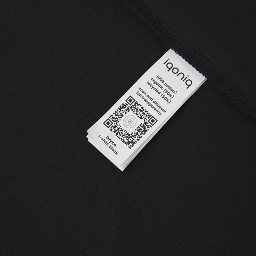 black Camiseta IQONIQ Bryce algodón reciclado