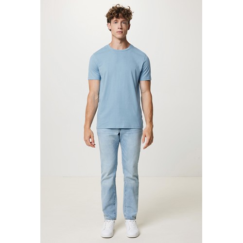 azul celeste Camiseta IQONIQ Bryce algodón reciclado