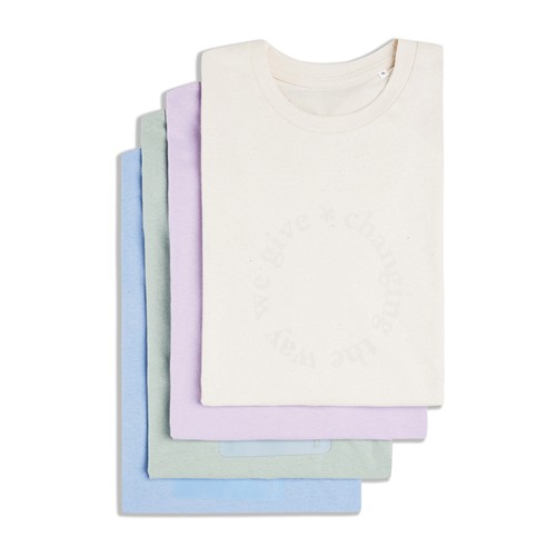 azul celeste Camiseta IQONIQ Bryce algodón reciclado