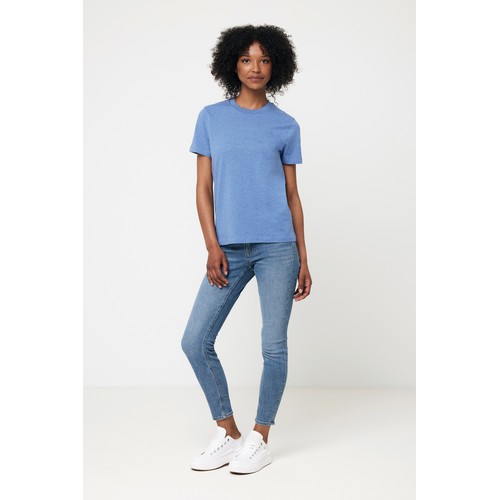 azul chiné Camiseta IQONIQ Manuel algodón reciclado sin teñir