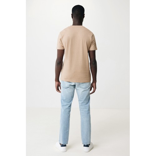 marron chiné Camiseta IQONIQ Manuel algodón reciclado sin teñir