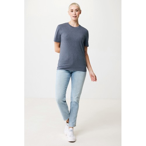 azul marino chiné Camiseta IQONIQ Manuel algodón reciclado sin teñir