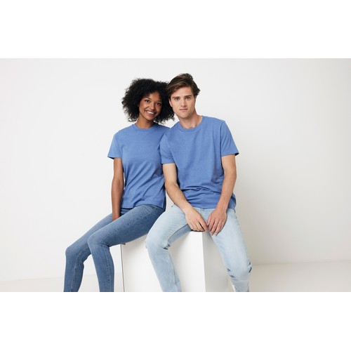 azul chiné Camiseta IQONIQ Manuel algodón reciclado sin teñir