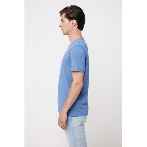 azul chiné Camiseta IQONIQ Manuel algodón reciclado sin teñir