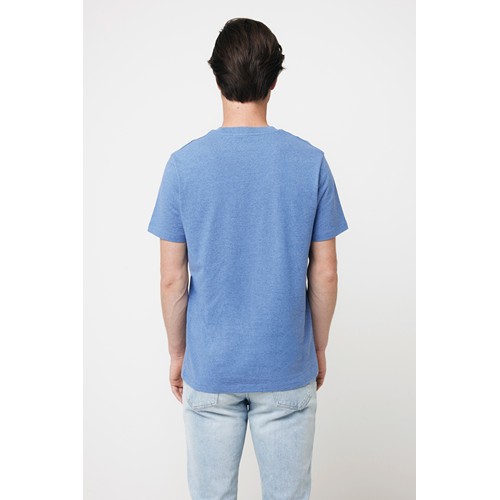 azul chiné Camiseta IQONIQ Manuel algodón reciclado sin teñir