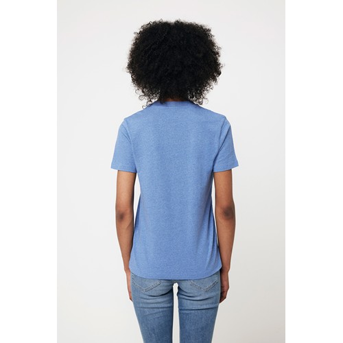 azul chiné Camiseta IQONIQ Manuel algodón reciclado sin teñir
