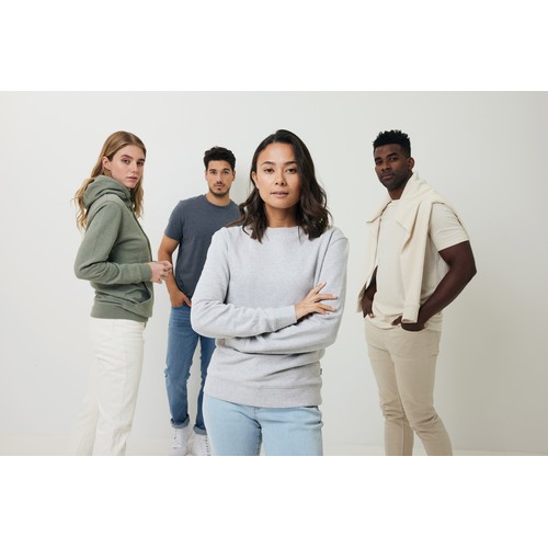 gris chiné Camiseta IQONIQ Manuel algodón reciclado sin teñir