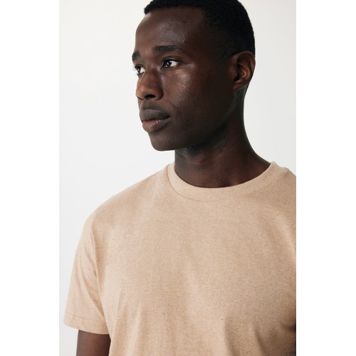 marron chiné Camiseta IQONIQ Manuel algodón reciclado sin teñir