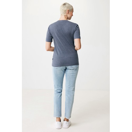 azul marino chiné Camiseta IQONIQ Manuel algodón reciclado sin teñir