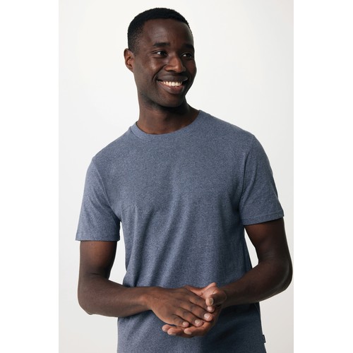 azul marino chiné Camiseta IQONIQ Manuel algodón reciclado sin teñir