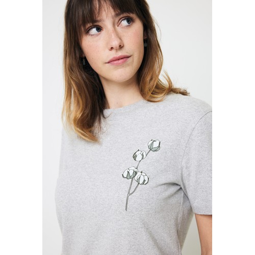 gris chiné Camiseta IQONIQ Manuel algodón reciclado sin teñir