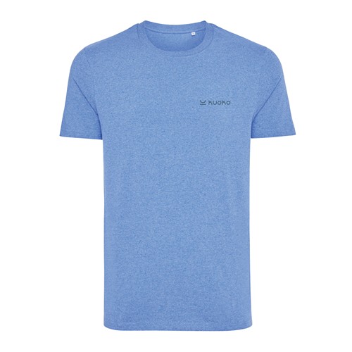azul chiné Camiseta IQONIQ Manuel algodón reciclado sin teñir