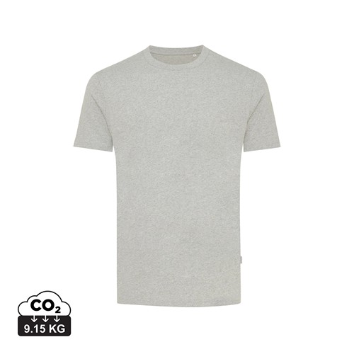 gris chiné Camiseta IQONIQ Manuel algodón reciclado sin teñir