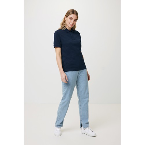 azul marino IQONIQ Yosemite Polo Piqué Unisex Algodón Reciclado