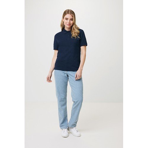 azul marino IQONIQ Yosemite Polo Piqué Unisex Algodón Reciclado