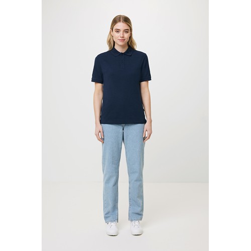azul marino IQONIQ Yosemite Polo Piqué Unisex Algodón Reciclado