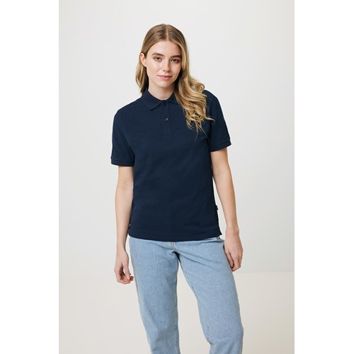 azul marino IQONIQ Yosemite Polo Piqué Unisex Algodón Reciclado