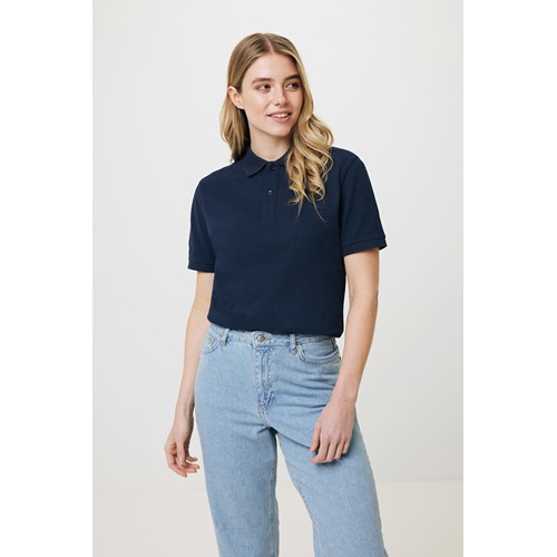 azul marino IQONIQ Yosemite Polo Piqué Unisex Algodón Reciclado