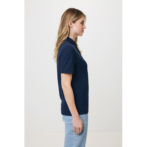azul marino IQONIQ Yosemite Polo Piqué Unisex Algodón Reciclado