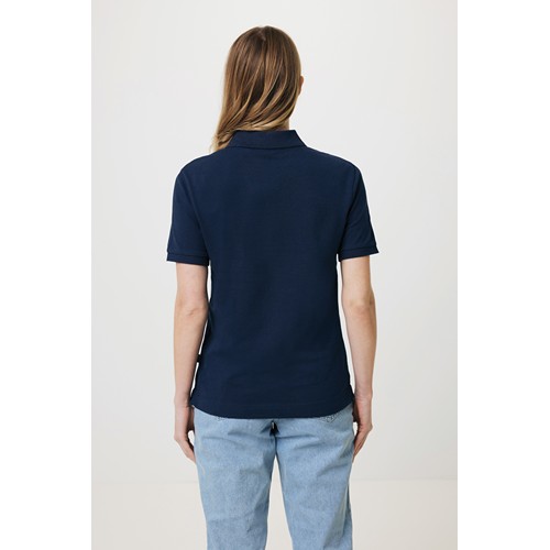 azul marino IQONIQ Yosemite Polo Piqué Unisex Algodón Reciclado