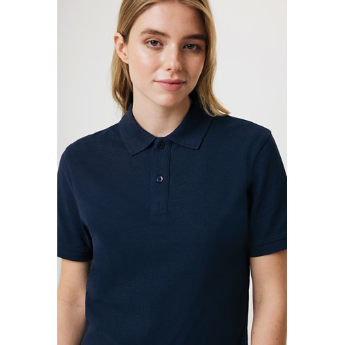 azul marino IQONIQ Yosemite Polo Piqué Unisex Algodón Reciclado