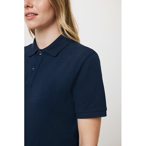 azul marino IQONIQ Yosemite Polo Piqué Unisex Algodón Reciclado