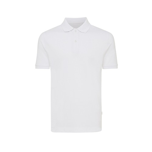 white IQONIQ Yosemite Polo Piqué Unisex Algodón Reciclado