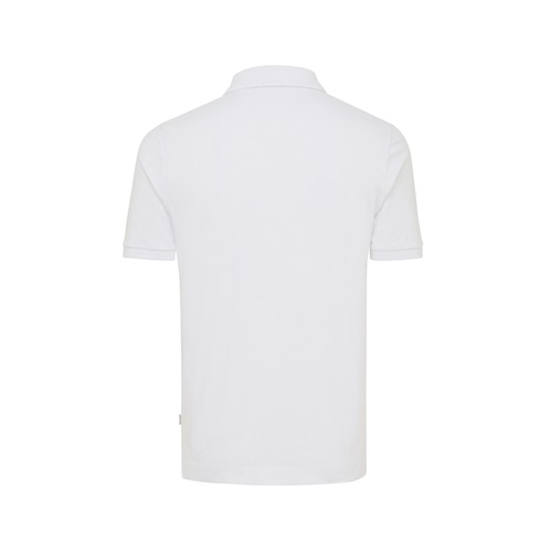white IQONIQ Yosemite Polo Piqué Unisex Algodón Reciclado