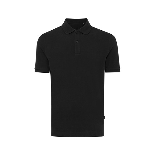 black IQONIQ Yosemite Polo Piqué Unisex Algodón Reciclado