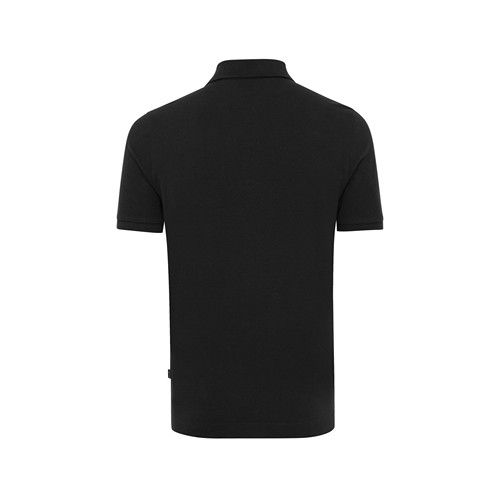 black IQONIQ Yosemite Polo Piqué Unisex Algodón Reciclado
