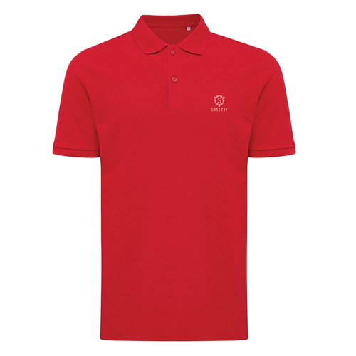 red IQONIQ Yosemite Polo Piqué Unisex Algodón Reciclado