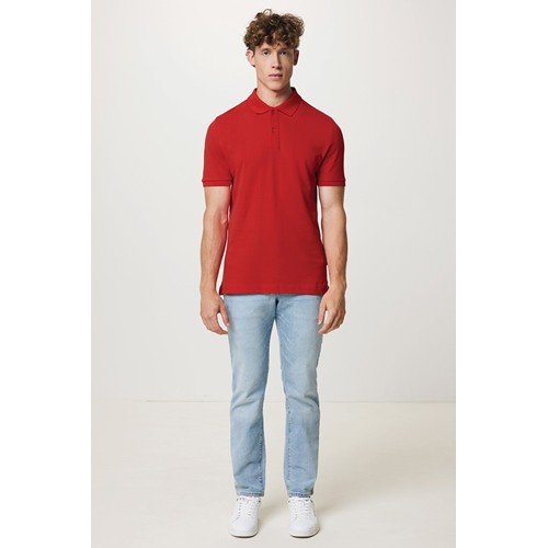 red IQONIQ Yosemite Polo Piqué Unisex Algodón Reciclado