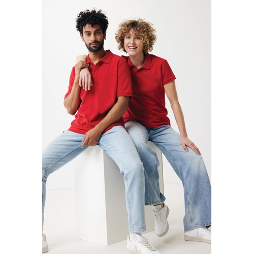 red IQONIQ Yosemite Polo Piqué Unisex Algodón Reciclado