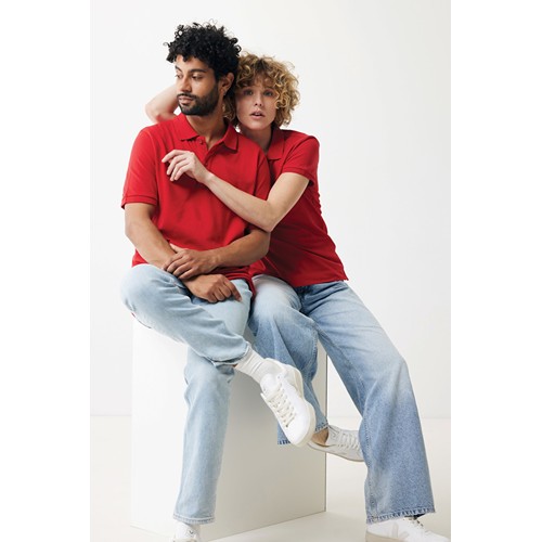 red IQONIQ Yosemite Polo Piqué Unisex Algodón Reciclado