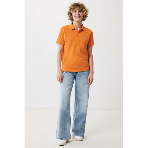 orange IQONIQ Yosemite Polo Pique Unisex Algodón Reciclado