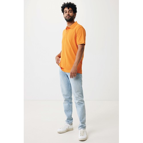 orange IQONIQ Yosemite Polo Pique Unisex Algodón Reciclado