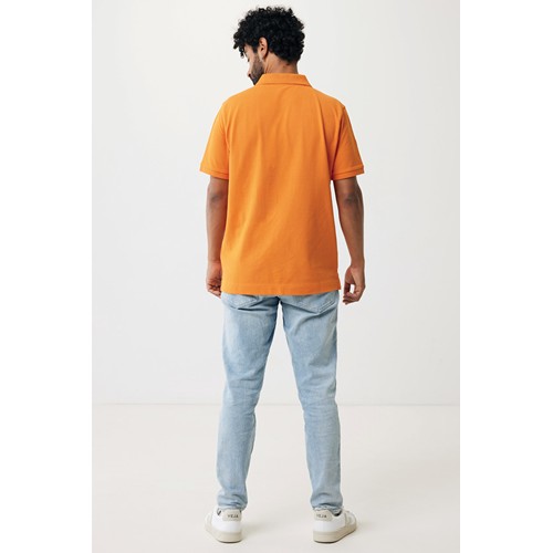 orange IQONIQ Yosemite Polo Pique Unisex Algodón Reciclado