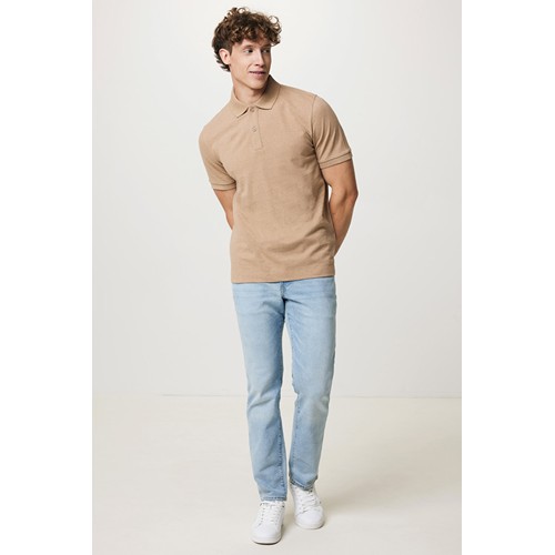marron chiné IQONIQ Yosemite Polo Piqué Unisex Algodón Reciclado