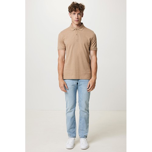 marron chiné IQONIQ Yosemite Polo Piqué Unisex Algodón Reciclado