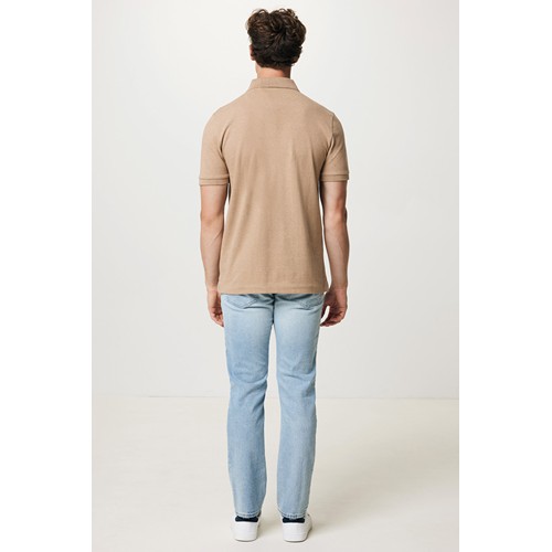 marron chiné IQONIQ Yosemite Polo Piqué Unisex Algodón Reciclado