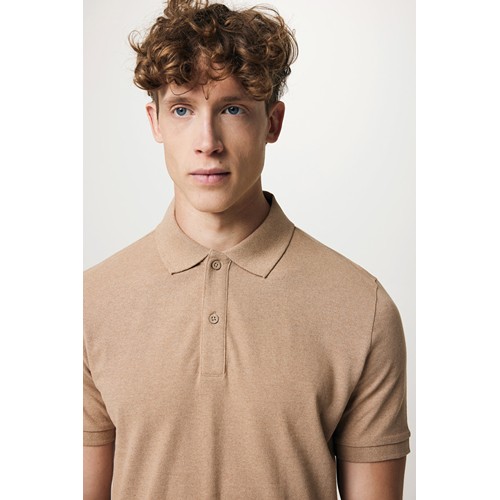 marron chiné IQONIQ Yosemite Polo Piqué Unisex Algodón Reciclado