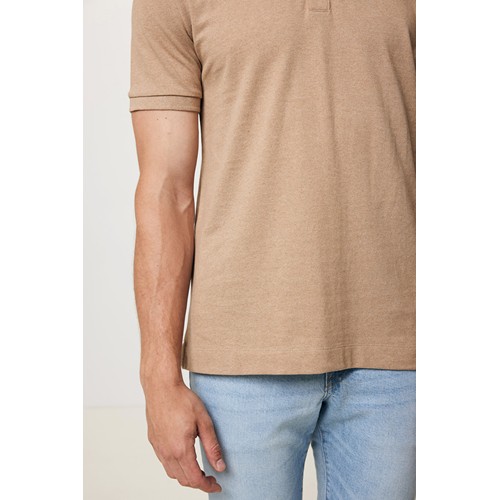 marron chiné IQONIQ Yosemite Polo Piqué Unisex Algodón Reciclado