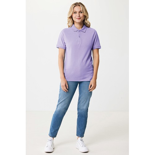 lavanda IQONIQ Yosemite Polo Piqué Unisex Algodón Reciclado