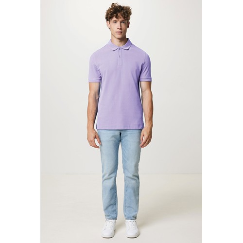 lavanda IQONIQ Yosemite Polo Piqué Unisex Algodón Reciclado