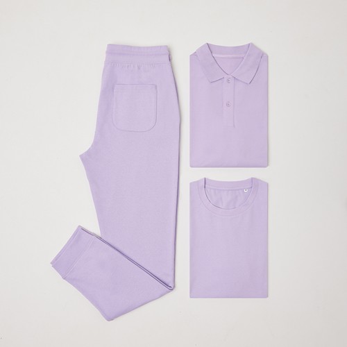 lavanda IQONIQ Yosemite Polo Piqué Unisex Algodón Reciclado